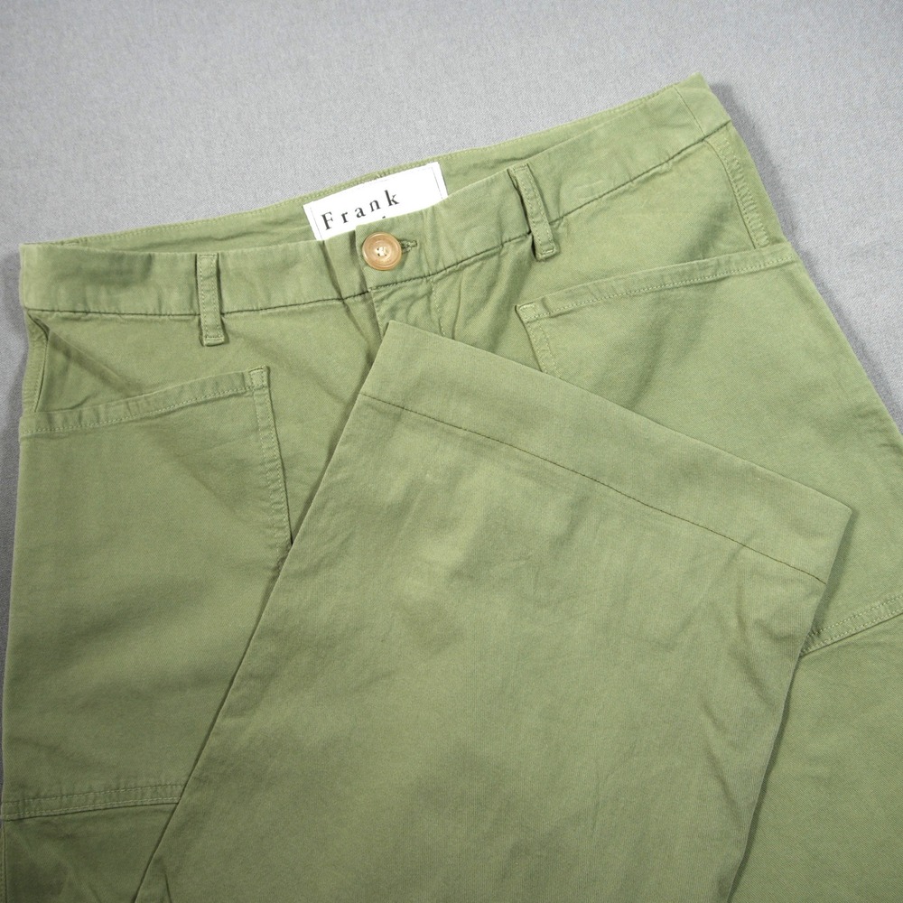Frank & Eileen Baker Pockets Limerick Wide Leg Cropped Chino Women Pants Size 10